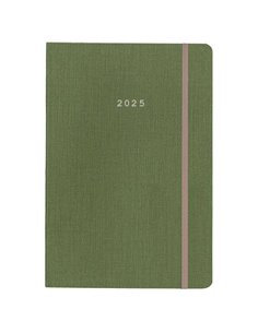 Next ημερολόγιο 2025 nomad ημερήσιο flexi πράσινο με λάστιχο 17x25εκ.