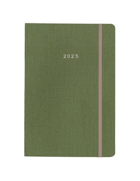 Next ημερολόγιο 2025 nomad ημερήσιο flexi πράσινο με λάστιχο 17x25εκ.
