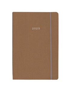 Next ημερολόγιο 2025 nomad ημερήσιο flexi καφέ με λάστιχο 14x21εκ.