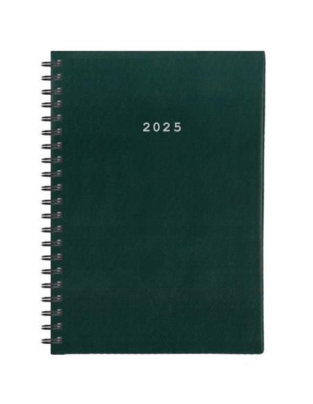 Next ημερολόγιο 2025 basic ημερήσιο σπιράλ πράσινο 17x25εκ.
