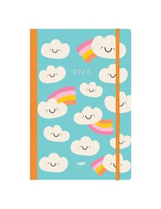 Next ημερολόγιο 2025 Trends ημερήσιο flexi με λάστιχο 12x17εκ. Clouds