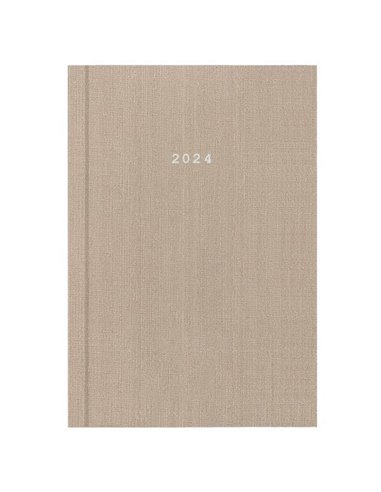 Next ημερολόγιο 2024 fabric ημερήσιο δετό μπεζ 12x17εκ.