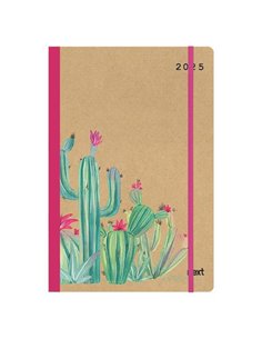 Next ημερολόγιο 2025 Trends ημερήσιο flexi με λάστιχο 14x21εκ. Cactus