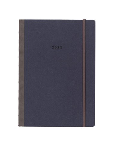 Next ημερολόγιο 2025 Natural ημερήσιο flexi μπλε με λάστιχο 12x17εκ.