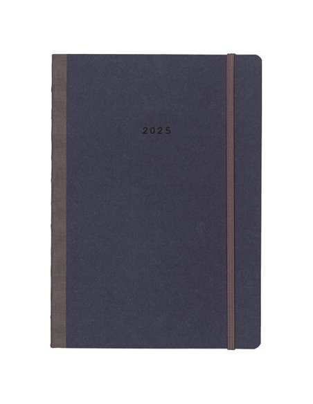 Next ημερολόγιο 2025 Natural ημερήσιο flexi μπλε με λάστιχο 12x17εκ.