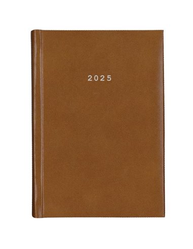Next ημερολόγιο 2025 prestige ημερήσιο δετό καφέ ανοιχτό 12x17εκ.