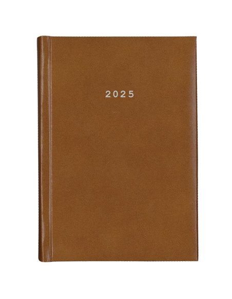 Next ημερολόγιο 2025 prestige ημερήσιο δετό καφέ ανοιχτό 12x17εκ.