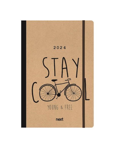 Next ημερολόγιο 2024 Trends ημερήσιο flexi με λάστιχο 14x21εκ. Bike