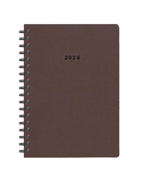 Next ημερολόγιο 2026 classic ημερήσιο σπιράλ καφέ 14x21εκ.  Δυνατότητα εκτύπωσης