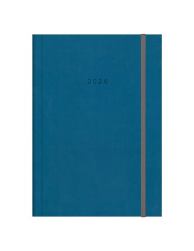 Next ημερολόγιο 2026 velvet ημερήσιο δετό μπλε με λάστιχο 17x25εκ. Δυνατότητα εκτύπωσης