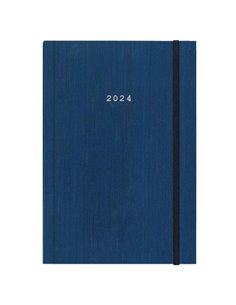 Next ημερολόγιο 2024 fabric ημερήσιο δετό μπλε  με λάστιχο 12x17εκ.