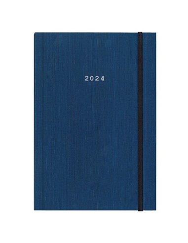 Next ημερολόγιο 2024 fabric ημερήσιο δετό μπλε  με λάστιχο 12x17εκ.