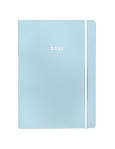 Next ημερολόγιο 2026 Pastel ημερήσιο flexi γαλάζιο με λάστιχο 12x17εκ.