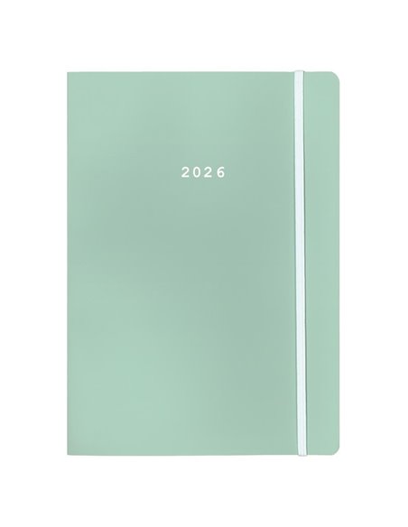 Next ημερολόγιο 2026 Pastel ημερήσιο flexi ανοιχτό πράσινο με λάστιχο 14x21εκ.