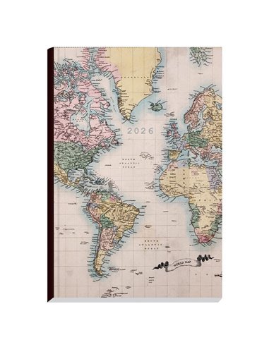 Next ημερολόγιο 2026 Trends World map II ημερήσιο δετό 14x21εκ.