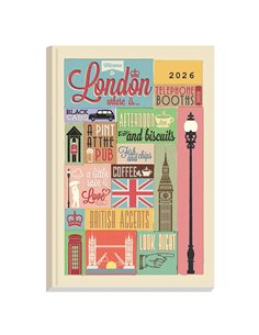 Next ημερολόγιο 2026 Gallery London ημερήσιο δετό 12x17εκ.