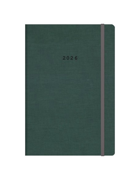 Next ημερολόγιο 2026 Nomads ημερήσιο flexi πράσινο με λάστιχο 14x21εκ. Δυνατότητα εκτύπωσης