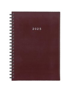 Next ημερολόγιο 2025 basic ημερήσιο σπιράλ  μπορντώ 17x25εκ.