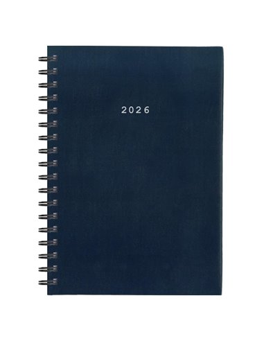 Next ημερολόγιο 2026 basic ημερήσιο σπιράλ μπλε 17x25εκ.  Δυνατότητα εκτύπωσης