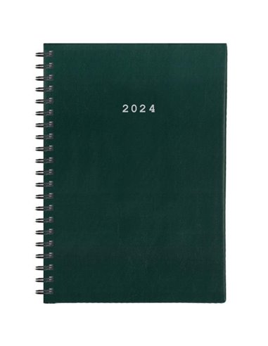 Next ημερολόγιο 2024 basic ημερήσιο σπιράλ πράσινο 12x17εκ.