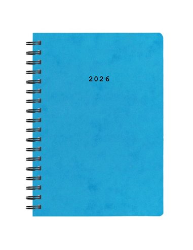 Next ημερολόγιο 2026 πρεσπάν ημερήσιο σπιράλ γαλάζιο 17x25εκ.  Δυνατότητα εκτύπωσης