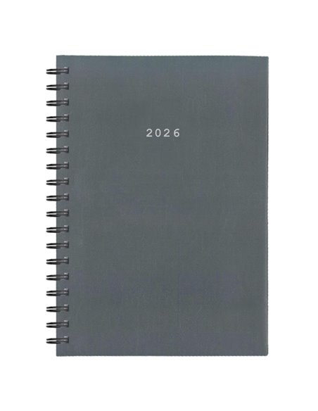 Next ημερολόγιο 2026 basic ημερήσιο σπιράλ γκρι 12x17εκ.  Δυνατότητα εκτύπωσης