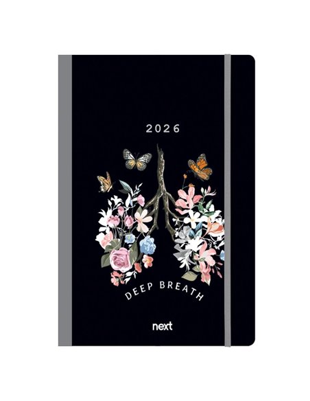 Next ημερολόγιο 2026 Trends Deep breath ημερήσιο flexi με λάστιχο 12x17εκ.