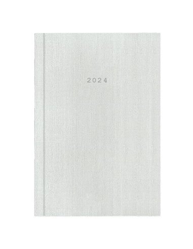 Next ημερολόγιο 2024 fabric ημερήσιο δετό λευκό 17x25εκ.