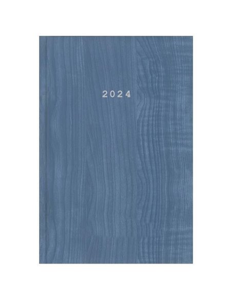 Next ημερολόγιο 2024 wood ημερήσιο δετό γαλάζιο 14x21εκ.