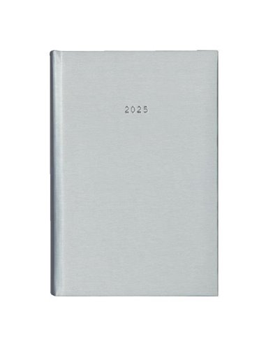 Next ημερολόγιο 2025 metallic ημερήσιο δετό ασημί 17x25εκ.