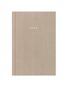 Next ημερολόγιο 2024 fabric ημερήσιο δετό μπεζ 14x21εκ.