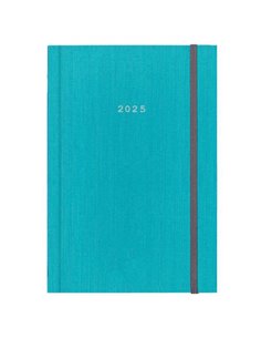 Next ημερολόγιο 2025 fabric ημερήσιο δετό γαλάζιο με λάστιχο 17x25εκ.
