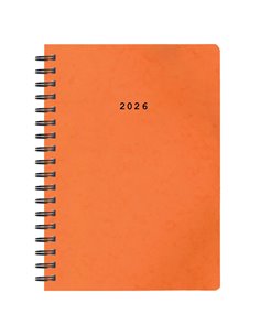 Next ημερολόγιο 2026 πρεσπάν ημερήσιο σπιράλ πορτοκαλί 17x25εκ.  Δυνατότητα εκτύπωσης