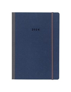 Next ημερολόγιο 2026 Natural ημερήσιο flexi μπλε με λάστιχο 12x17εκ.  Δυνατότητα εκτύπωσης
