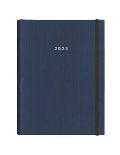 Next ημερολόγιο 2025 fabric ημερήσιο κρυφό σπιράλ μπλε 17x25εκ.