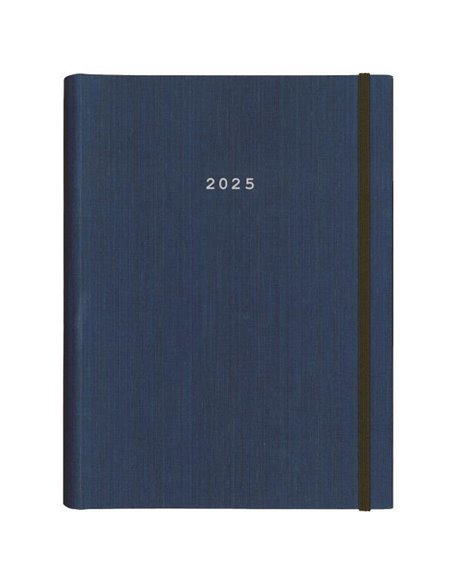 Next ημερολόγιο 2025 fabric ημερήσιο κρυφό σπιράλ μπλε 17x25εκ.