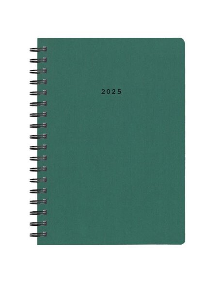 Next ημερολόγιο 2025 classic ημερήσιο σπιράλ πράσινο 14x21εκ.