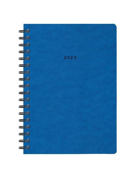 Next ημερολόγιο 2025 πρεσπάν ημερήσιο σπιράλ μπλε 17x25εκ.