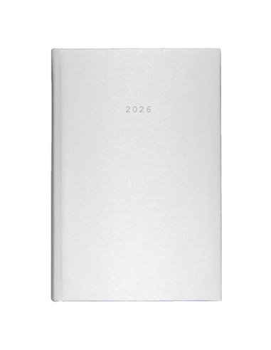 Next ημερολόγιο 2026 metallic ημερήσιο δετό λευκό 17x25εκ.  Δυνατότητα εκτύπωσης