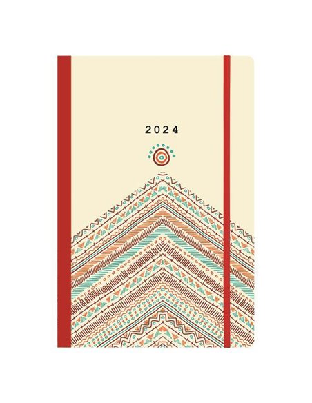 Next ημερολόγιο 2024 Trends ημερήσιο flexi με λάστιχο 12x17εκ. Boho style