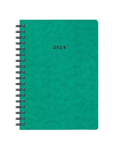 Next ημερολόγιο 2026 πρεσπάν ημερήσιο σπιράλ πράσινο 17x25εκ.  Δυνατότητα εκτύπωσης