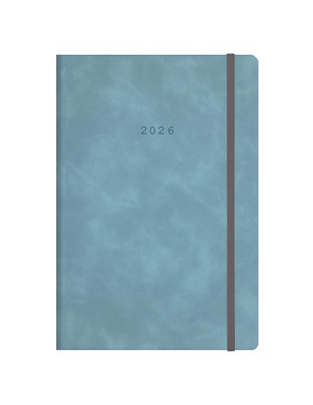 Next ημερολόγιο 2026 Cuba ημερήσιο flexi γαλάζιο με λάστιχο 14x21εκ. Δυνατότητα εκτύπωσης