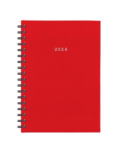 Next ημερολόγιο 2026 basic ημερήσιο σπιράλ κόκκινο 14x21εκ. Δυνατότητα εκτύπωσης