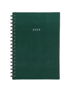 Next ημερολόγιο 2026 basic ημερήσιο σπιράλ πράσινο 14x21εκ.  Δυνατότητα εκτύπωσης