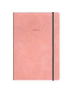 Next ημερολόγιο 2026 Cuba ημερήσιο flexi ροζ με λάστιχο 14x21εκ. Δυνατότητα εκτύπωσης