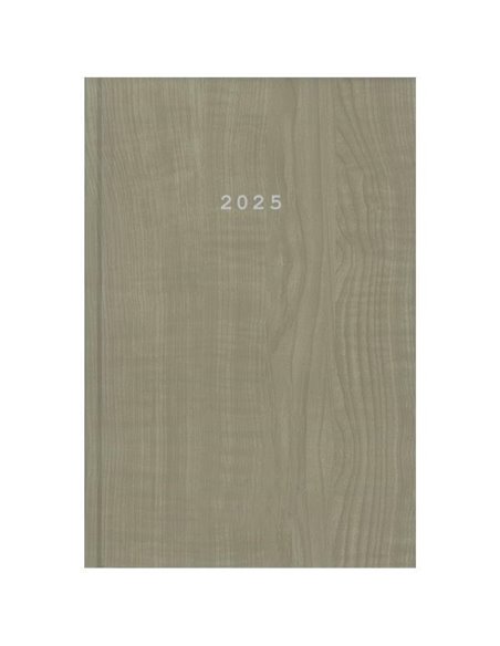 Next ημερολόγιο 2025 wood ημερήσιο δετό μπεζ 12x17εκ.