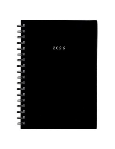 Next ημερολόγιο 2026 basic ημερήσιο σπιράλ μαύρο 17x25εκ.  Δυνατότητα εκτύπωσης