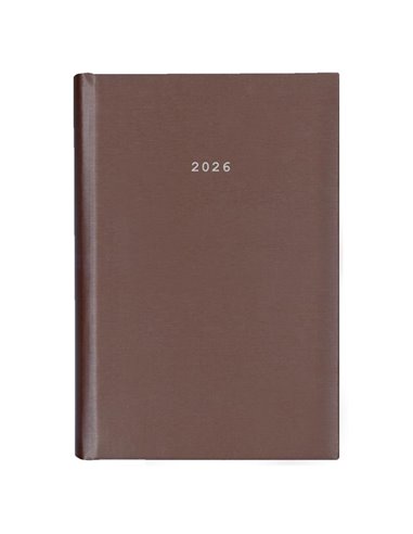 Next ημερολόγιο 2026 metallic ημερήσιο δετό καφέ 17x25εκ.  Δυνατότητα εκτύπωσης