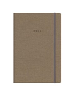 Next ημερολόγιο 2026 Nomads ημερήσιο flexi καφέ με λάστιχο 17x25εκ.