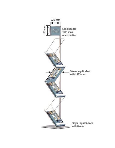 Σταντ επιδαπέδιο "Ζικ-ζακ" με επικεφαλίδα